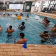 Palmeiras faz treino regenerativo com hidroginástica após jogo-treino