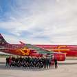 Companhia promove ação com avião temático da Bélgica antes de jogo contra Espanha