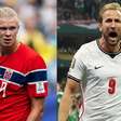 Com 38 milhões de acessos em plataforma de estatísticas, Haaland e Kane se enfrentam na Copa do Mundo