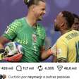 Perfil fake de goleiro norueguês pede desculpas a Brasil, ganha curtida até de Neymar e passa dos 100 mil seguidores