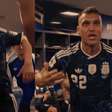 Veja festa dos jogadores da Argentina no vestiário após classificação para a final da Copa