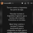 Carolina Dieckmann defende Argentina na Copa e divide opiniões