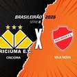 Criciúma x Vila Nova: onde assistir, escalações e arbitragem