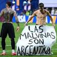 Governo das Ilhas Malvinas pede para Fifa punir Argentina por faixa