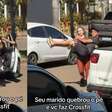 Mulher viraliza após carregar no colo marido que quebrou o pé: 'Faz crossfit'
