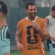 Treino da Argentina antes da final tem Messi encharcado e atraso por causa da chuva