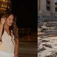Decote drapeado, all white e transparência: em viagem à Grécia com Ticiane Pinheiro, Rafa Justus reúne tendências e prova que elegância não tem idade