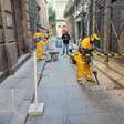 Após restauração de casarões, Centro Histórico ganha recuperação dos pisos de granito do entorno da Praça XV