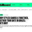 Mídia internacional repercute show cancelado de Harry Styles em SP