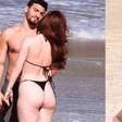 Filha de bicheiro em 2ª temporada de 'Os Donos do Jogo', ex-'Carinha de Anjo' Duda Matte grava cena de beijo da série com Henrique Bandeira; fotos!f