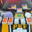 PRF apreende lote com Iphones 17, notebooks e cigarros eletrônicos sem nota fiscal em Salgueiro (PE)