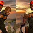 Após memes na Copa do Mundo, Vini Jr. e Terry Crews mostram encontro inusitado no Cristo Redentor