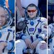 Astronauta da Nasa e dois cosmonautas russos retornam à Terra após 241 dias no espaço