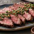 Fraldinha assada com molho chimichurri: macia e suculenta