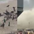 Ventania causa estragos em praias e deixa regiões do Rio de Janeiro sem energia elétrica