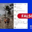 Imagem de ventania levando barracas e cadeiras de praia no Rio foi criada com IA