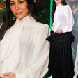 Sempre fashionista! Grávida, Sabrina Sato exibe barriguinha em look que reúne 3 tendências da moda internacional: laço gigante, bordados e saia volumosa