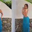 Bruna Griphao exibe look de R$ 2.390 em viagem à Grécia