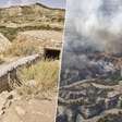 Em Los Monegros, suspeitava-se que os vestígios da Guerra Civil fossem muito mais profundos do que o que estava visível; um incêndio provou que eles tinham razão
