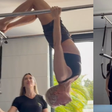 Xuxa mostra treino de pilates e brinca com polêmica da virilha