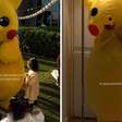 Amanda Kimberlly se fantasia de Pikachu para realizar sonho da filha com Neymar: 'Aqui estamos'