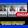 Suposta pesquisa com Flávio Bolsonaro à frente de Lula é enquete feita por blog de caminhoneiros