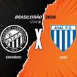 Operário-PR x Avaí: onde assistir, escalações e arbitragem