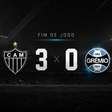 Grêmio é dominado pelo Atlético-MG e leva 3 a 0 em Belo Horizonte