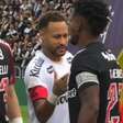 Ficou no vácuo? Neymar é ignorado por atleta do Vasco antes do jogo; veja