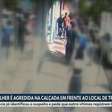 Mulher é agredida com um soco no rosto em calçada no Paraná