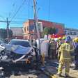 Acidente entre dois carros deixa três feridos e mobiliza bombeiros em Canoas