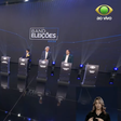 Púlpitos de Lula, Flávio Bolsonaro e Zema ficam vazios durante debate da Band