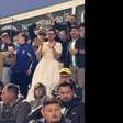 Vestido de noiva, torcedor faz despedida de solteiro na Arena Condá