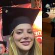 Isabella, esposa de Martinelli, se forma e dedica diploma ao marido
