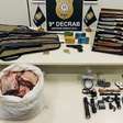 Polícia apreende armas, munições e cerca de 100 quilos de carne sem procedência em Rio Grande