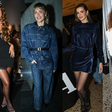 All-jeans, veludo azul-petróleo e alfaiataria P&amp;B: Carolina Dieckmmann, Camila Queiroz e mais famosas brilham em looks elegantes para evento em SP; veja 14 fotos