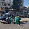 Simulado de emergência em Porto Alegre: helicóptero pousa em avenida movimentada