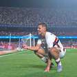 Gustavo Santana celebra primeiro gol no São Paulo à la Homem-Aranha