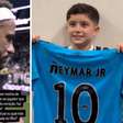 Neymar sobre criança hostilizada por receber camisa do Santos: 'Não é motivo de confusão'