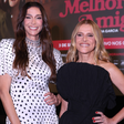Mônica Martelli de poá e Ingrid Guimarães de pretinho nada básico na pré-estreia de 'Minha Melhor Amiga'