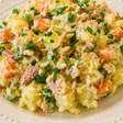 Salada de batata com atum: a maionese caseira faz diferença