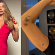 Apagou? Grazi Massafera surge com novo desenho no lugar em que tinha tatuado o nome da filha