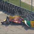 Leclerc bate na terceira volta e causa bandeira vermelha em Monza