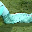 Weverton dá susto e cai no gramado antes de jogo começar