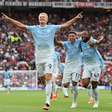Com um a menos e gol de Haaland, City bate United fora de casa pelo Campeonato Inglês