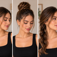 O cabelo preso de diferentes maneiras pode alterar a percepção do comprimento do pescoço e do rosto