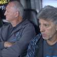 Renato Gaúcho acompanha jogo do Grêmio ao lado de Felipão