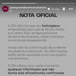 Tem culpa? Empresa dona do helicóptero se pronuncia sobre desaparecimento de Rick