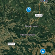 Bombeiros mostram em mapa localização dos últimos sinais emitidos por helicóptero onde Rick estava