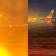 Avião pega fogo durante decolagem em aeroporto de Goiânia
